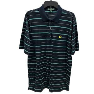 Masters Amen Corner 60s Two Ply Mercerized Pima Cotton Blue Striped Polo Large